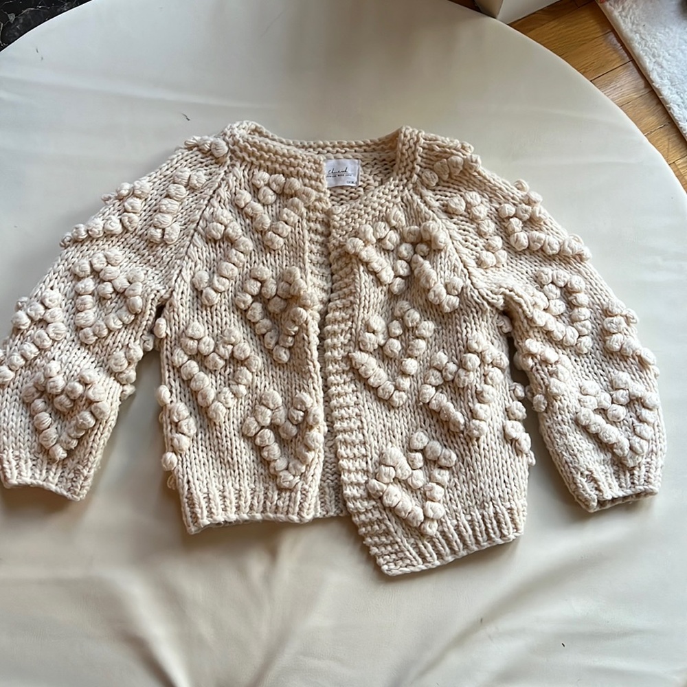 Chichwish chunky cream cardigan